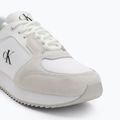 Dámské boty Calvin Klein  YW0YW01644 Runner Laceup Sock Mg Nylon Mix Bright White/Black 7
