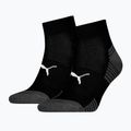 Ponožky PUMA Sport Cushioned Quarter 2 pairs black