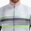 Pánský cyklistický dres Rogelli Hero II grey/lime 3