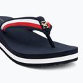 Dámské žabky Tommy Hilfiger Corp Mid Wedge Beach Sandal space blue 7