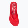 Dámské žabky Tommy Hilfiger Global Stripes Flat Beach Sandal fierce red 5