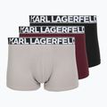Pánské boxerky KARL LAGERFELD Bold Elastic Trunk 3 páry windsor/black/ash
