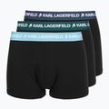 Pánské boxerky KARL LAGERFELD Logo Trunk Colorband 3 páry dark sea/indigo/blue