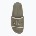 Pánské žabky Calvin Klein YM0YM00361 Slide Rubber Neoprene Monologo mermaid/eggshell 5