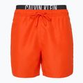 Pánské plavecké šortky Calvin Klein KM0KM01093 Intense Power Medium Double WB flamingo chili