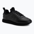 Pánské boty Calvin Klein YM0YM01362 Retro Runner Sock Laceup Leather triple black