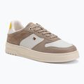 Dámské boty Tommy Hilfiger Sporty Cupsole Tumbled Leather coastal taupe/ecru/yellow