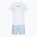 Pánské pyžamo Calvin Klein LV00NM2903 classic white top/aurora stripe