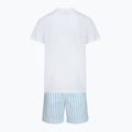Pánské pyžamo Calvin Klein LV00NM2903 classic white top/aurora stripe 2