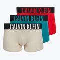 Pánské boxerky Calvin Klein 000NB3608A Trunk 3 páry oatmeal/aged redwood/bright turquoi