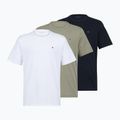 Pánské tričko na lezení Tommy Hilfiger Cotton Short 3 pack navy blue/utility sage/white