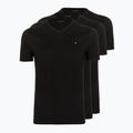 Pánské tričko Tommy Hilfiger Cotton V-Neck 3-pack černá/černá/černá