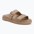 Dámské pantofle Tommy Hilfiger Double Strap Sandal Pearl safari canvas pearlized