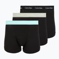 Pánské boxerky Calvin Klein 0000U2662G Trunk 3 pairs black in plume wb/black in misty sag