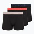 Pánské boxerky Calvin Klein 0000U2662G Trunk 3 pairs black in green bloom wb/black in da