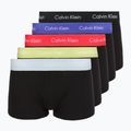Boxerky Calvin Klein LV00NB4412 Low Rise Trunk 5 pairs black in green bloom wb/black in dazzlin