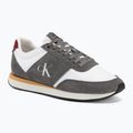 Pánské boty Calvin Klein HM0HM02212 Retro Runner Bans Leather Suede granite gray/white/rhubarb
