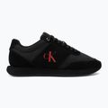 Pánské boty Calvin Klein HM0HM02212 Retro Runner Bans Leather Suede triple black/adrenaline rush 2