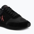 Pánské boty Calvin Klein HM0HM02212 Retro Runner Bans Leather Suede triple black/adrenaline rush 7