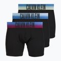 Pánské boxerky Calvin Klein LV00NB4622 Boxer Brief blck bodies w/ plein air psdn blue/