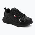 Pánské boty Tommy Jeans Runn Leather triple black