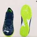 Dětské kopačky PUMA Match IT + Mid Jr perská modrá/puma bílá/ultra zelená 14