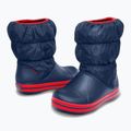 Dětské sněhule Crocs Winter Puff navy/red 2