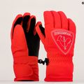 Rossignol Jr Rooster G sports červené dětské lyžařské rukavice 6