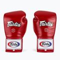 Boxerské rukavice Fairtex Pro Competition Locked Thumb Leather červené 2
