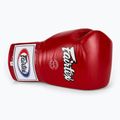 Boxerské rukavice Fairtex Pro Competition Locked Thumb Leather červené 5