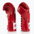 Boxerské rukavice Fairtex Pro Competition Locked Thumb Leather červené 3