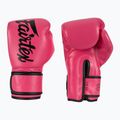 Boxerské rukavice Fairtex Microfiber pink/black barefoot