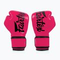 Boxerské rukavice Fairtex Microfiber pink/black barefoot
