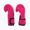 Boxerské rukavice Fairtex Microfiber pink/black barefoot 3