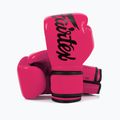 Boxerské rukavice Fairtex Microfiber pink/black barefoot 4
