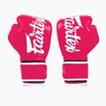 Boxerské rukavice Fairtex Microfiber pink/white