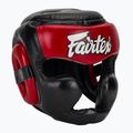 Boxerská helma Fairtex Diagonal Vision Sparring - Full Head Coverage black/rd