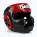 Boxerská helma Fairtex Diagonal Vision Sparring - Full Head Coverage black/rd