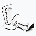 Holenní chrániče Fairtex Detachable In-Step Shin Pads A.K.A. "Twister" white