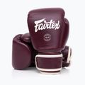 Boxerské rukavice Fairtex Real Leather Boxing maroon 4