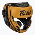 Boxerská helma  Fairtex Microfiber Headguard gold