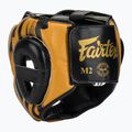 Boxerská helma  Fairtex Microfiber Headguard gold 3
