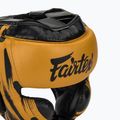 Boxerská helma  Fairtex Microfiber Headguard gold 4