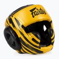 Boxerská helma  Fairtex Microfiber Headguard gold 2