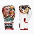 Boxerské rukavice Top King Boxing Culture white/red TKBGCT-SL-1C1