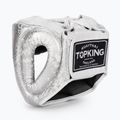 Boxerská helma Top King Super Star white/silver 3