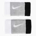 Náramky Nike Swoosh Doublewide 2 ks šedá/černá N0001586-016 2