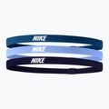 Čelenka  Nike Elastic Headbands 2.0 3 szt. industrial blue/university blue/purple ink