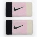 Potítka  Nike Swoosh Doublewide Wristbands 2 szt. pink foam/coconut milk/black