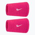 Potítka na zápěstí Nike Swoosh Classic Doublewide Wristbands 2 ks vivid pink/white